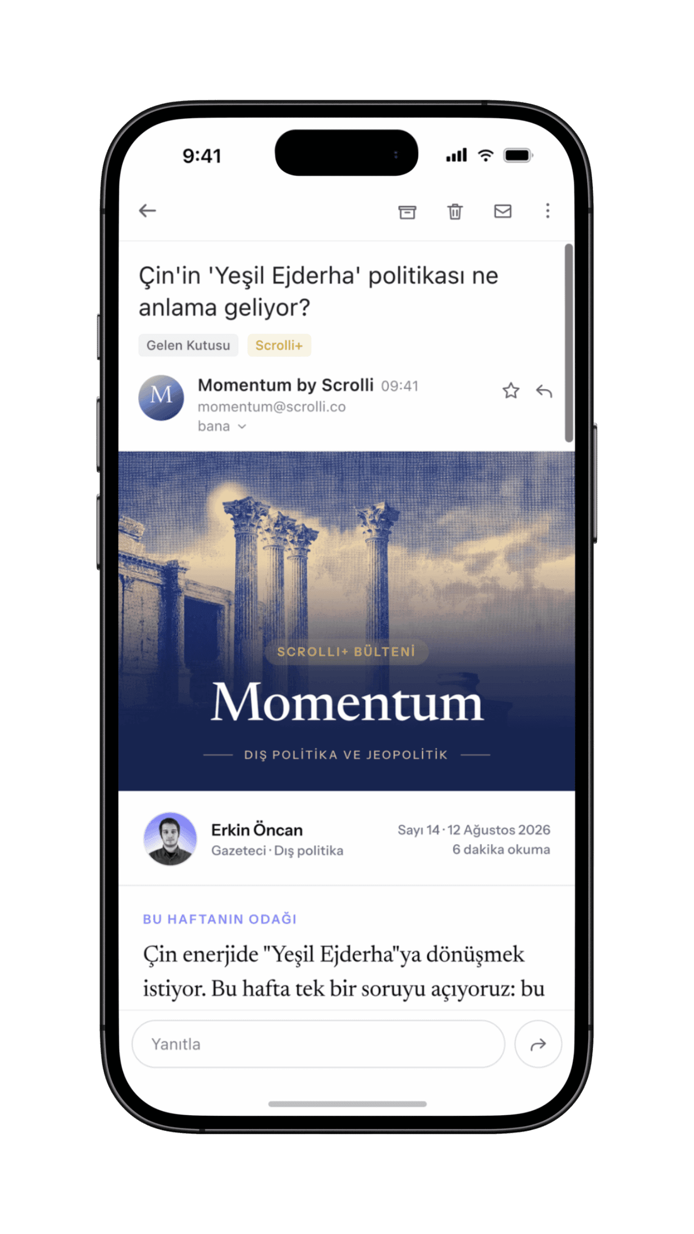 Birinci sınıf gazetecilik, doğrudan gelen kutunda.